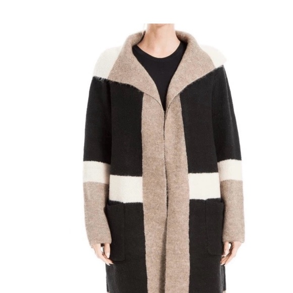 Max Studio Black and Tan Knit Cardigan - Picture 1 of 6
